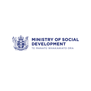 Blue text "Ministry of Social Development"